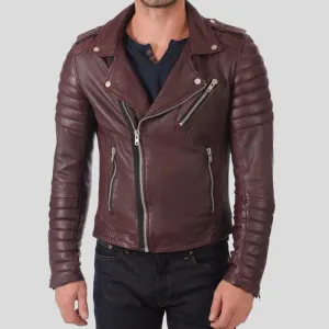 Cyro Brown Quilted Leather Jacket