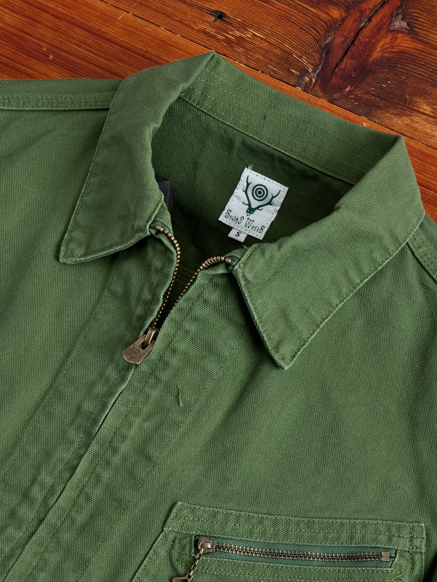 11.5oz Cotton Canvas Work Jacket in Moss Green