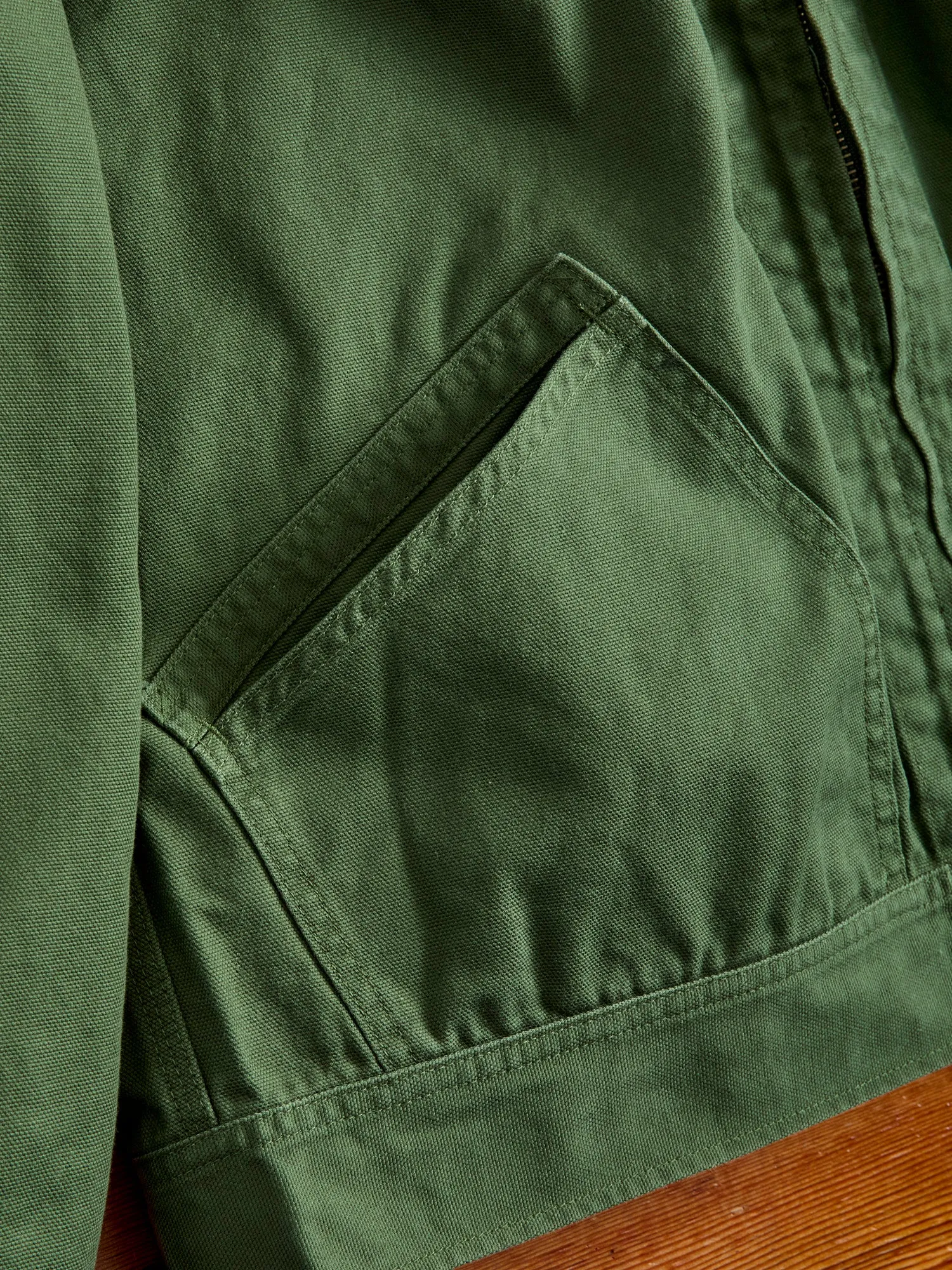 11.5oz Cotton Canvas Work Jacket in Moss Green