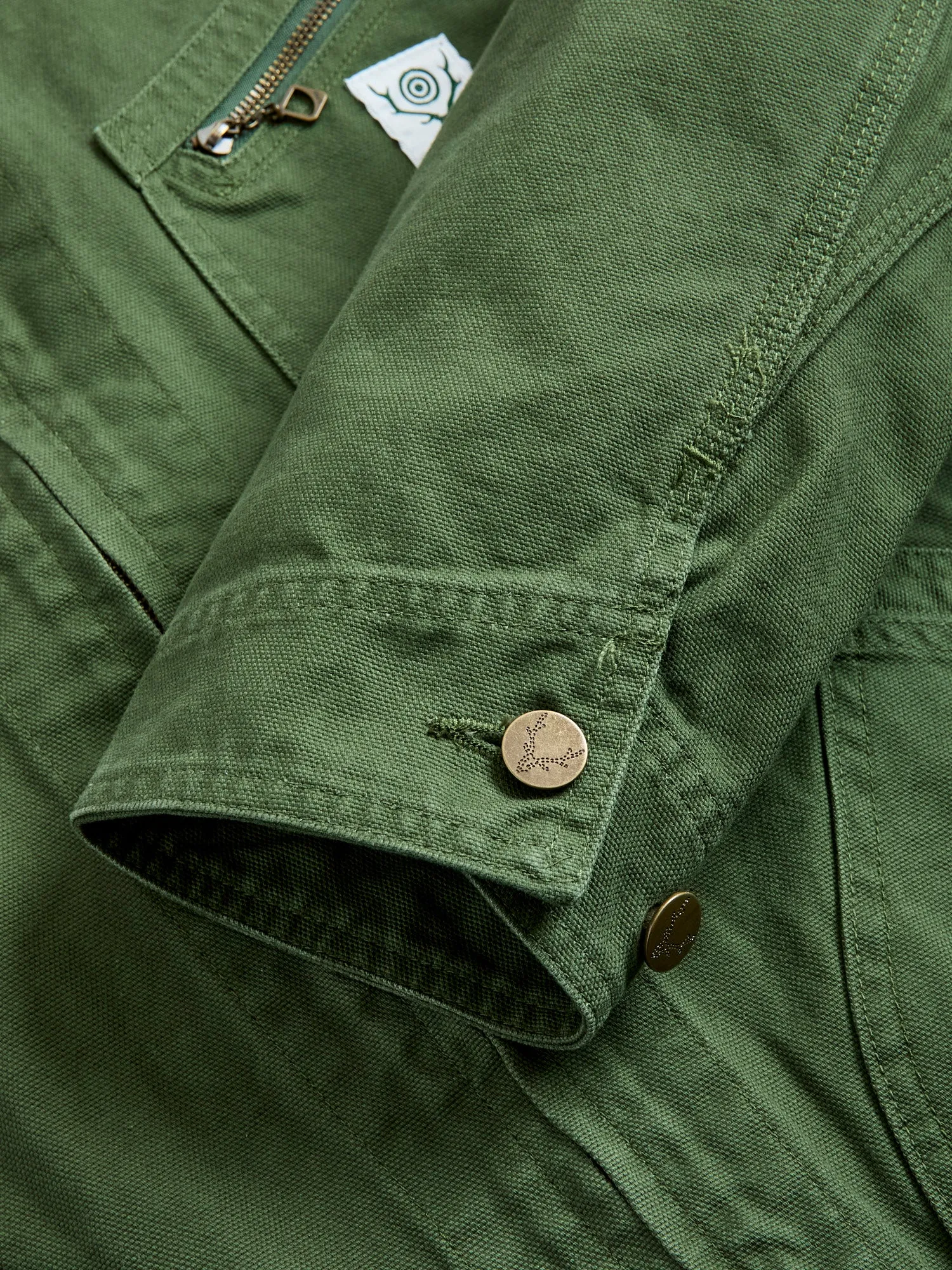 11.5oz Cotton Canvas Work Jacket in Moss Green