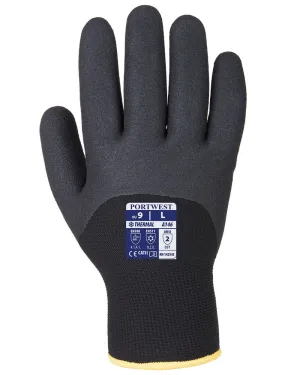 (12 Pairs) Arctic Winter Insulated Black Palm Coated Gloves