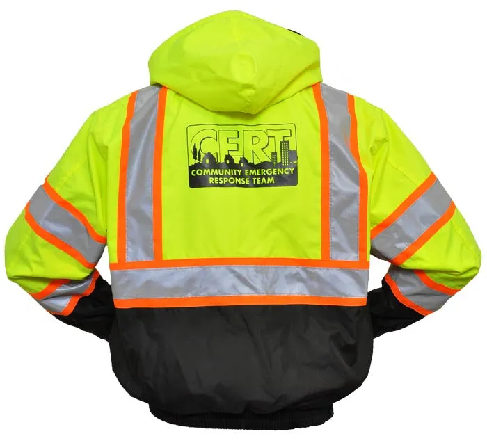 3 Season Waterproof Thermal Jacket with Removable Liner and National CERT Logo