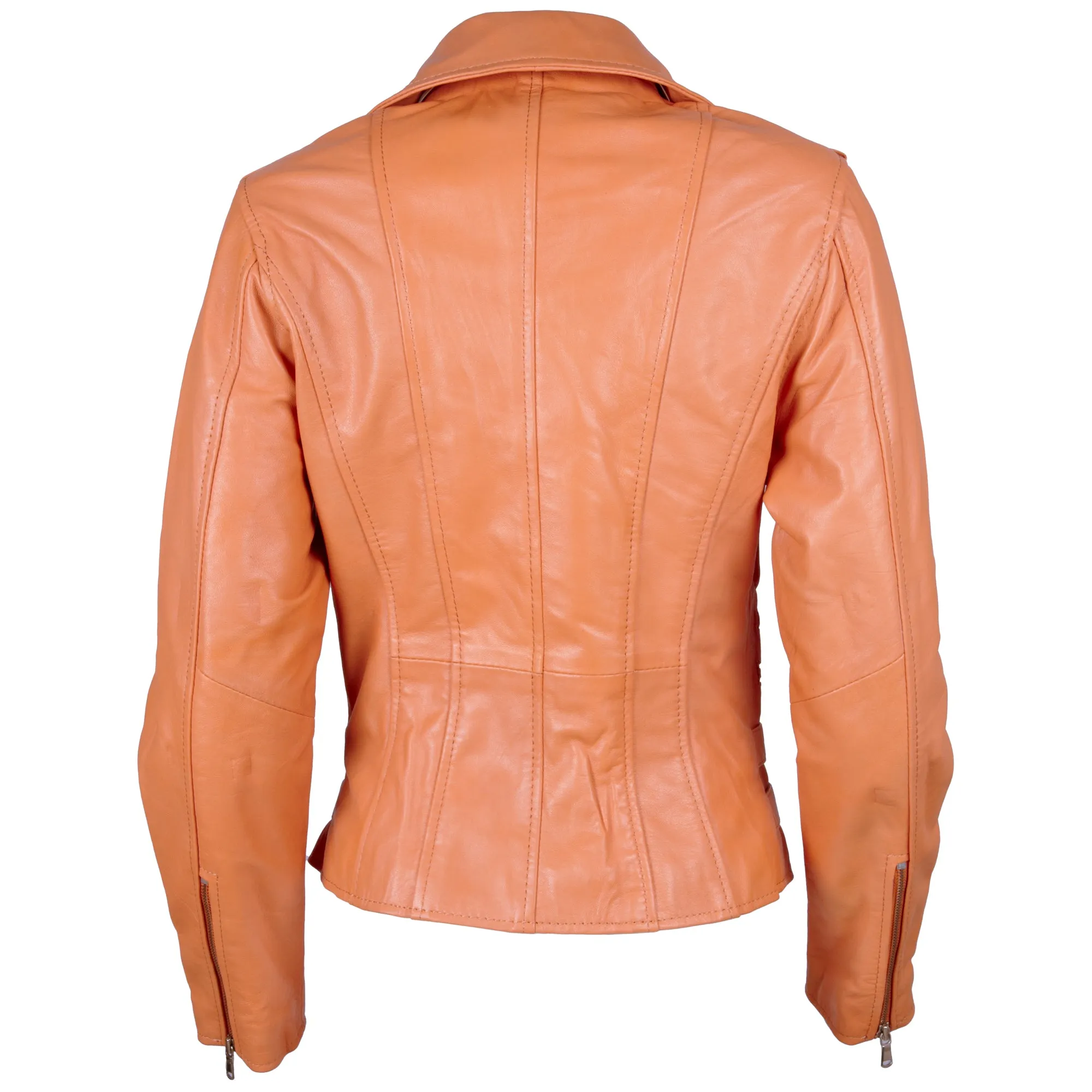 AGSM Women's Biker Jacket - Papaya