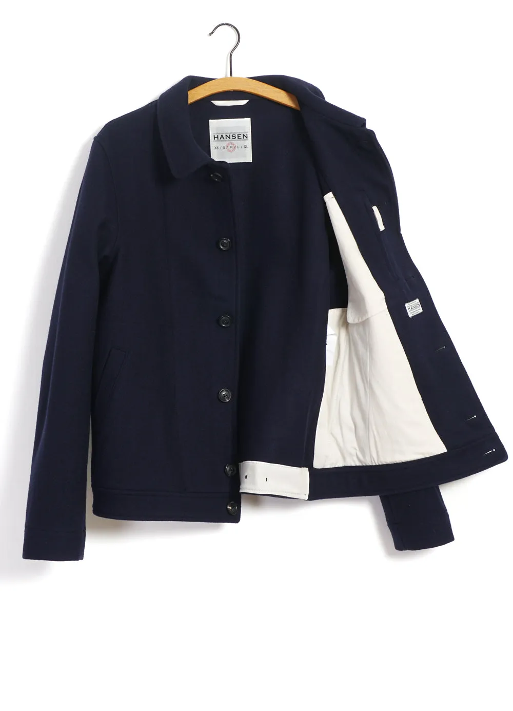 ATLAS | Short Wool Felt Jacket | Solid Blue