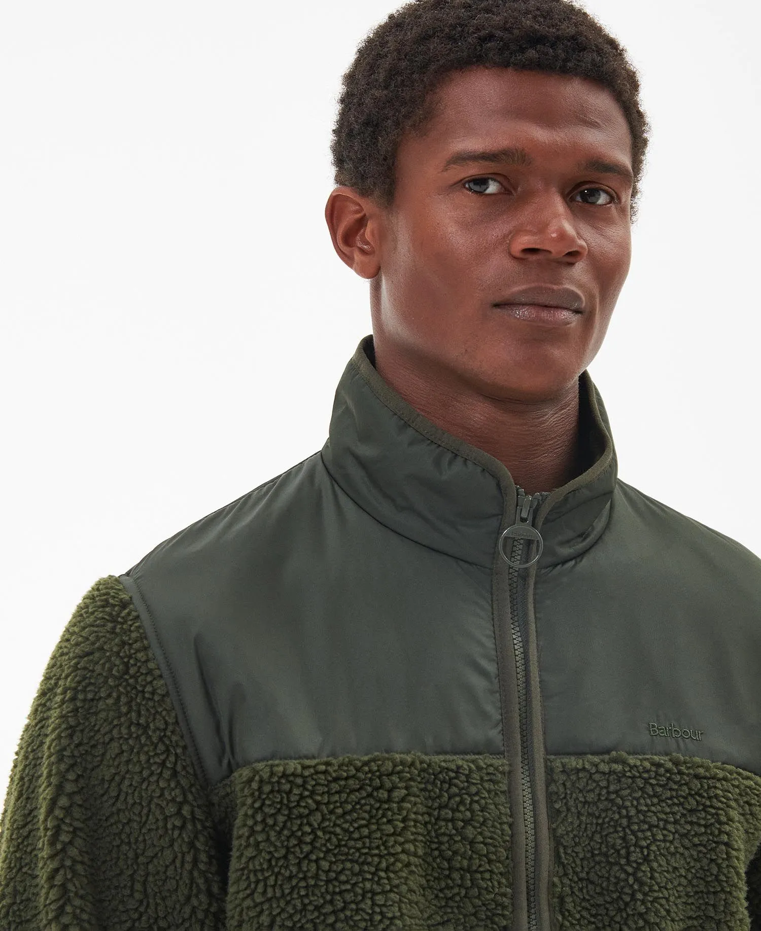 Barbour Hobson Fleece Jacket Olive