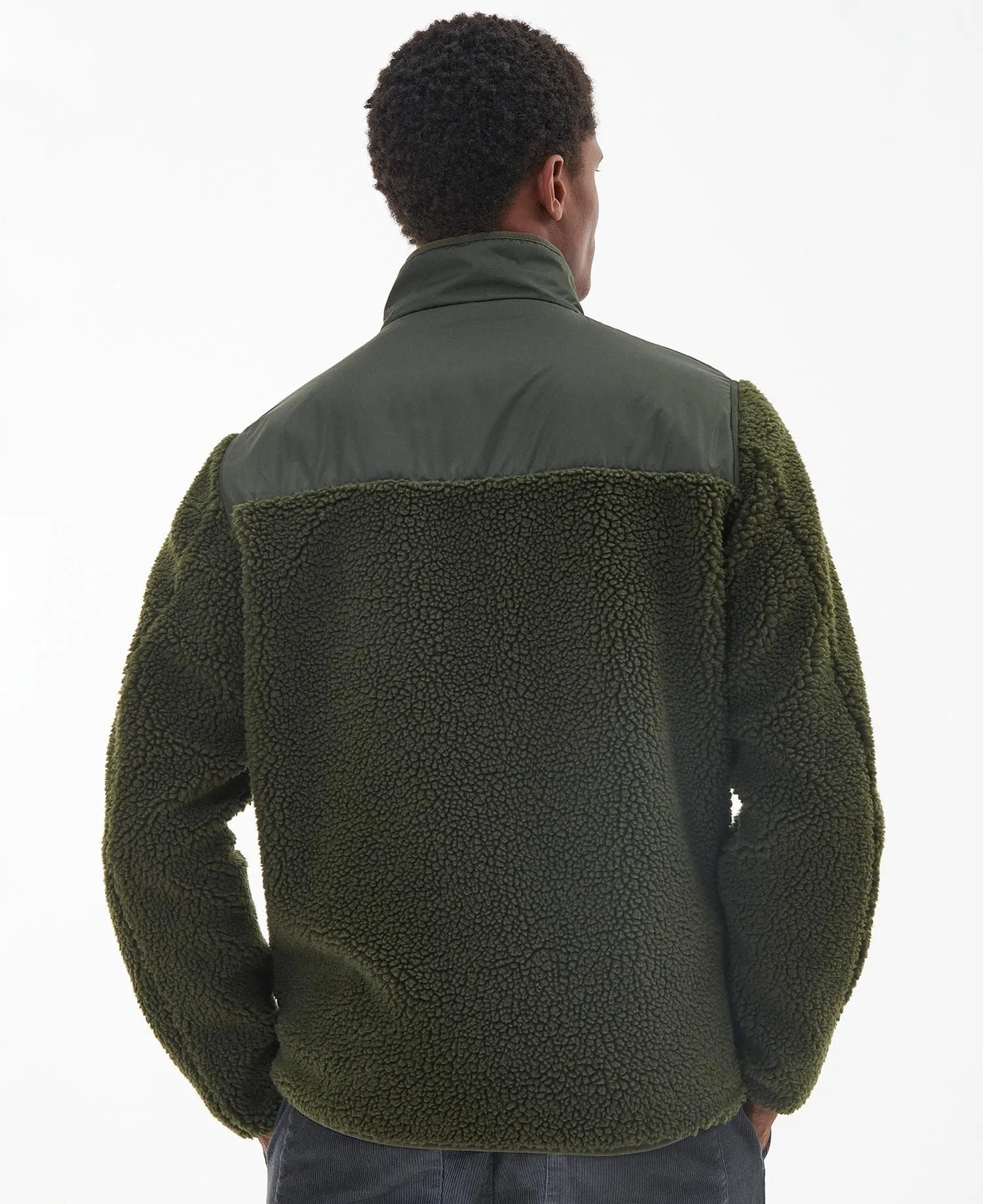 Barbour Hobson Fleece Jacket Olive