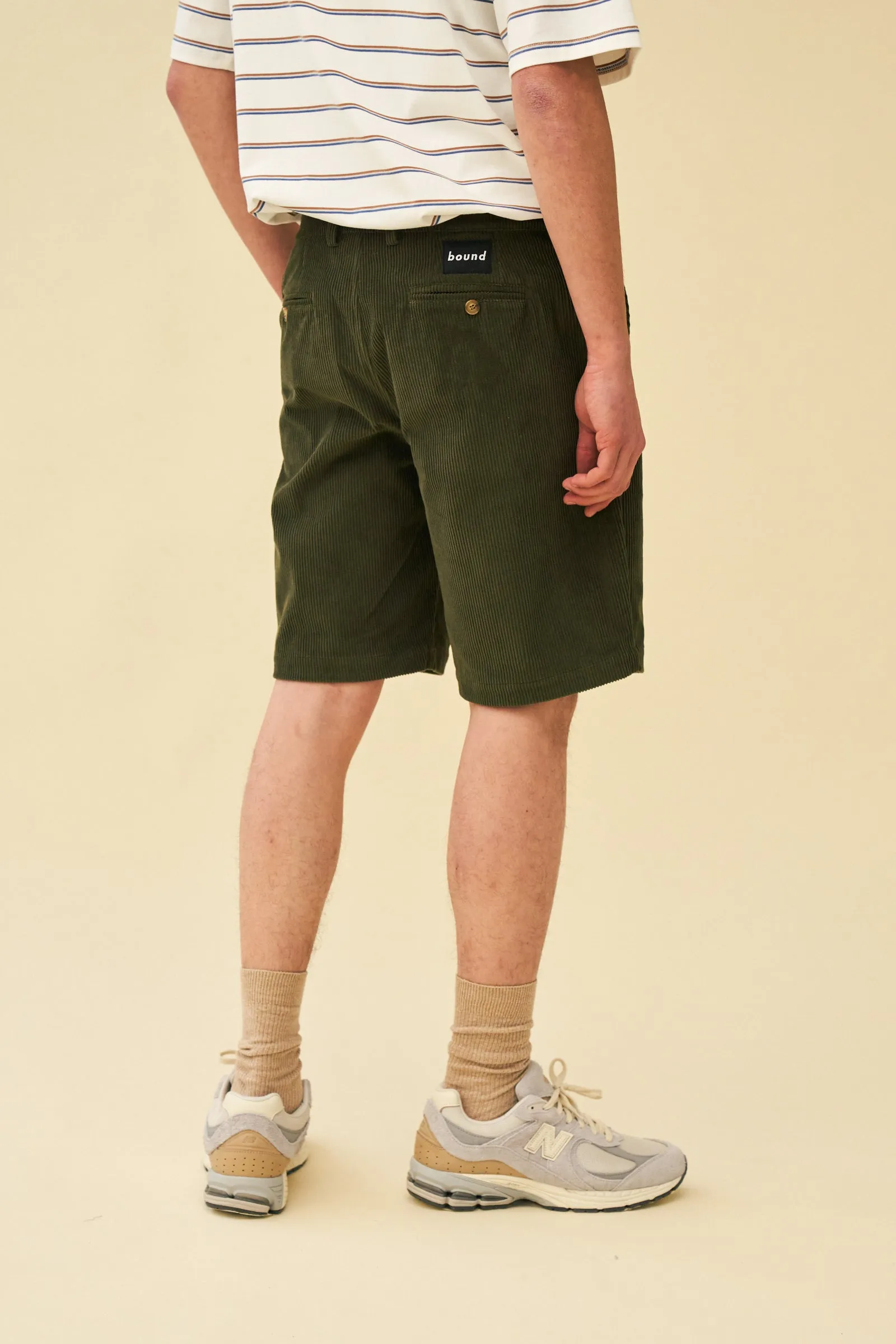 bound 'Khaki' Cord Shorts