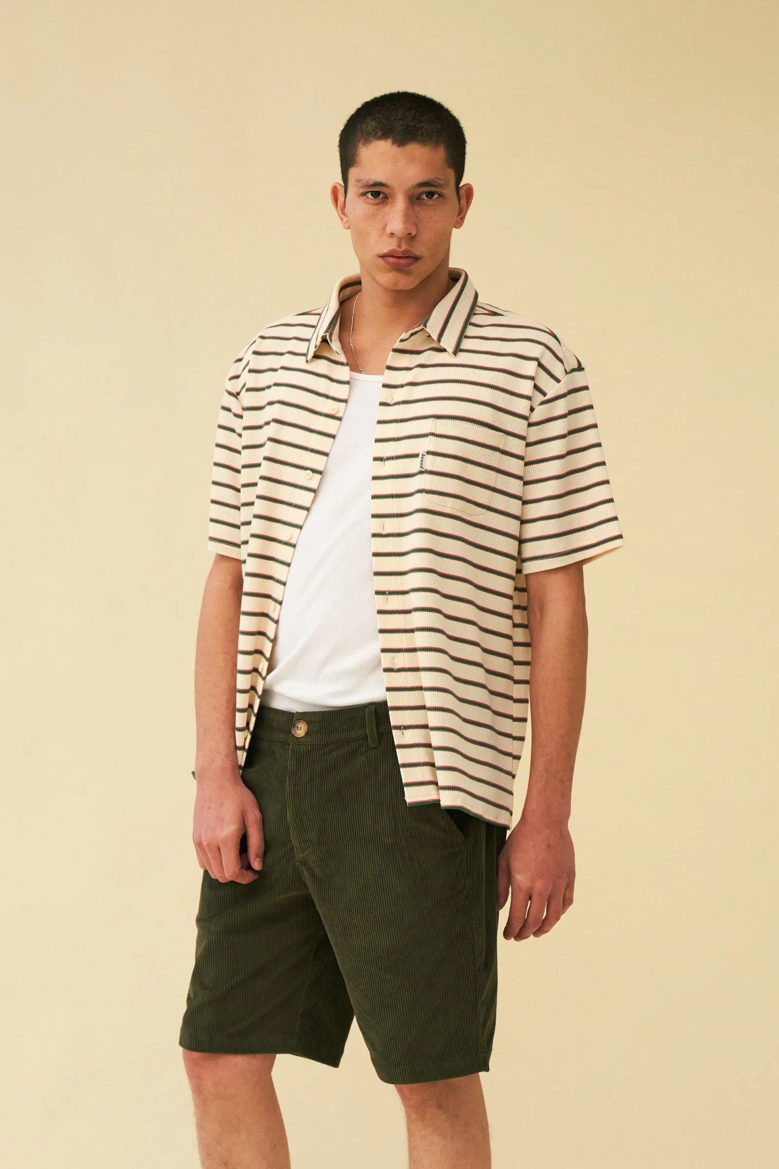 bound 'Khaki' Cord Shorts