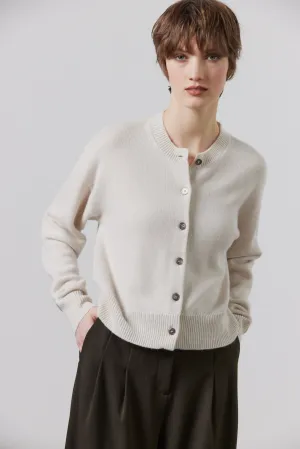 Boxy Cashmere Cardigan - Putty