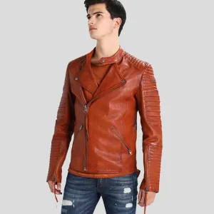 Brad Brown Motorcycle Leather Jacket