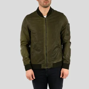 Briggs Green Suede Leather Jacket