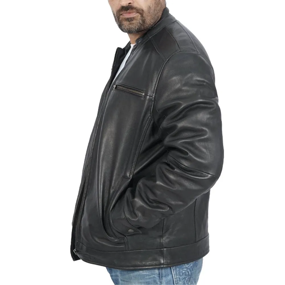 Bruce Black Leather Jacket