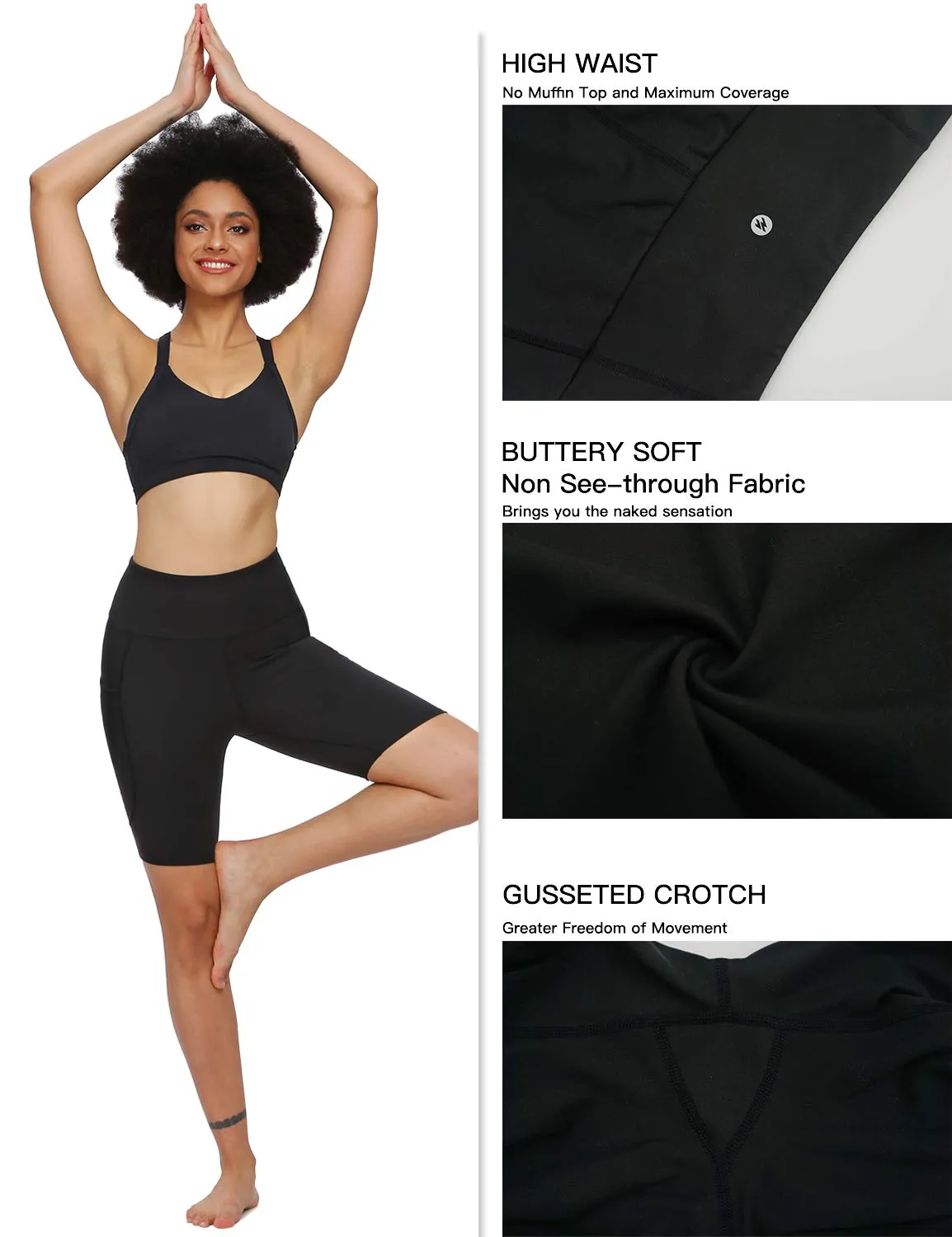 Buttery Soft Women's 8'' High Waist Workout Yoga Shorts