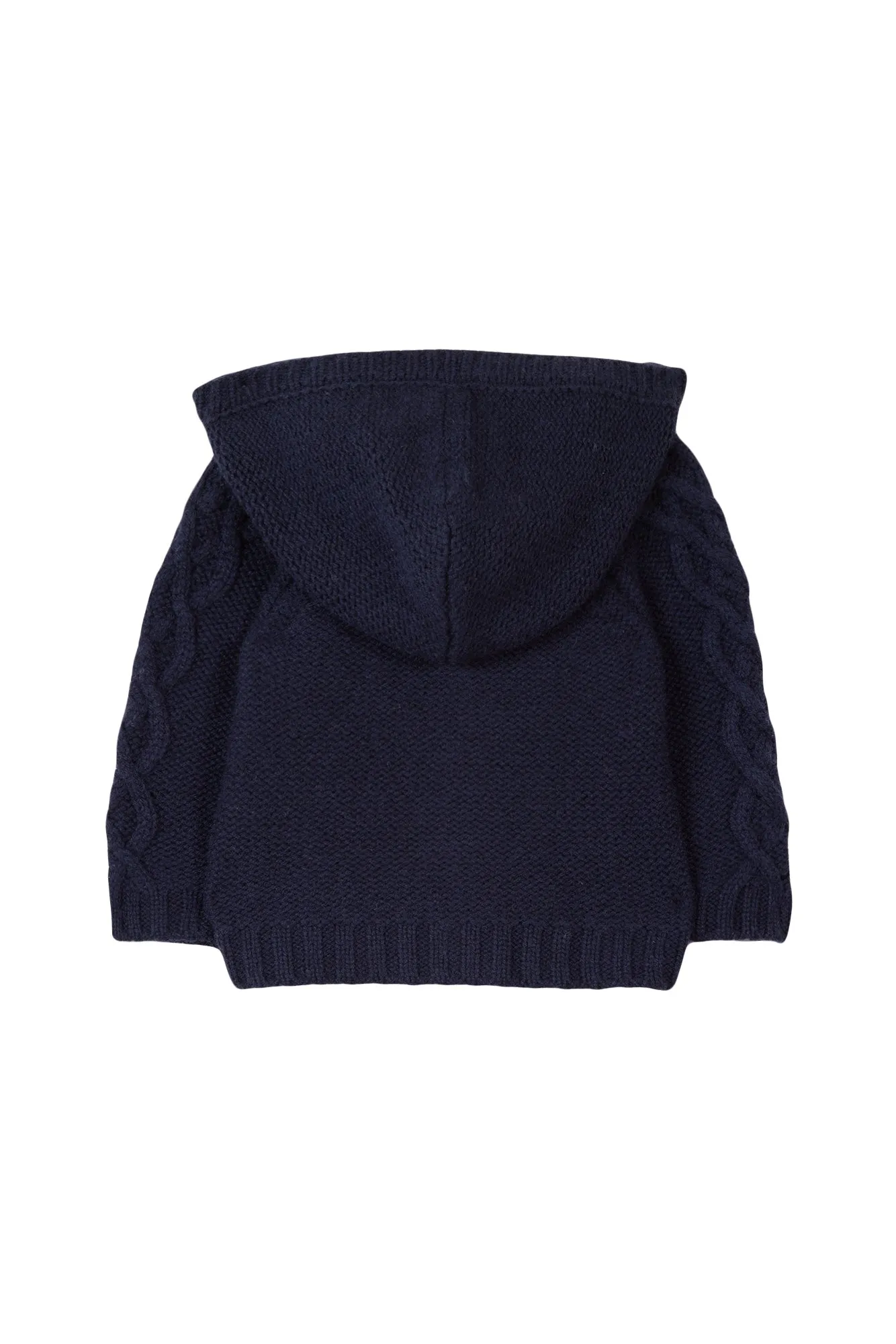 Cardigan - Navy Knit Braided