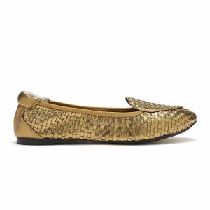 Clapham - Bronze Woven Leather Loafers