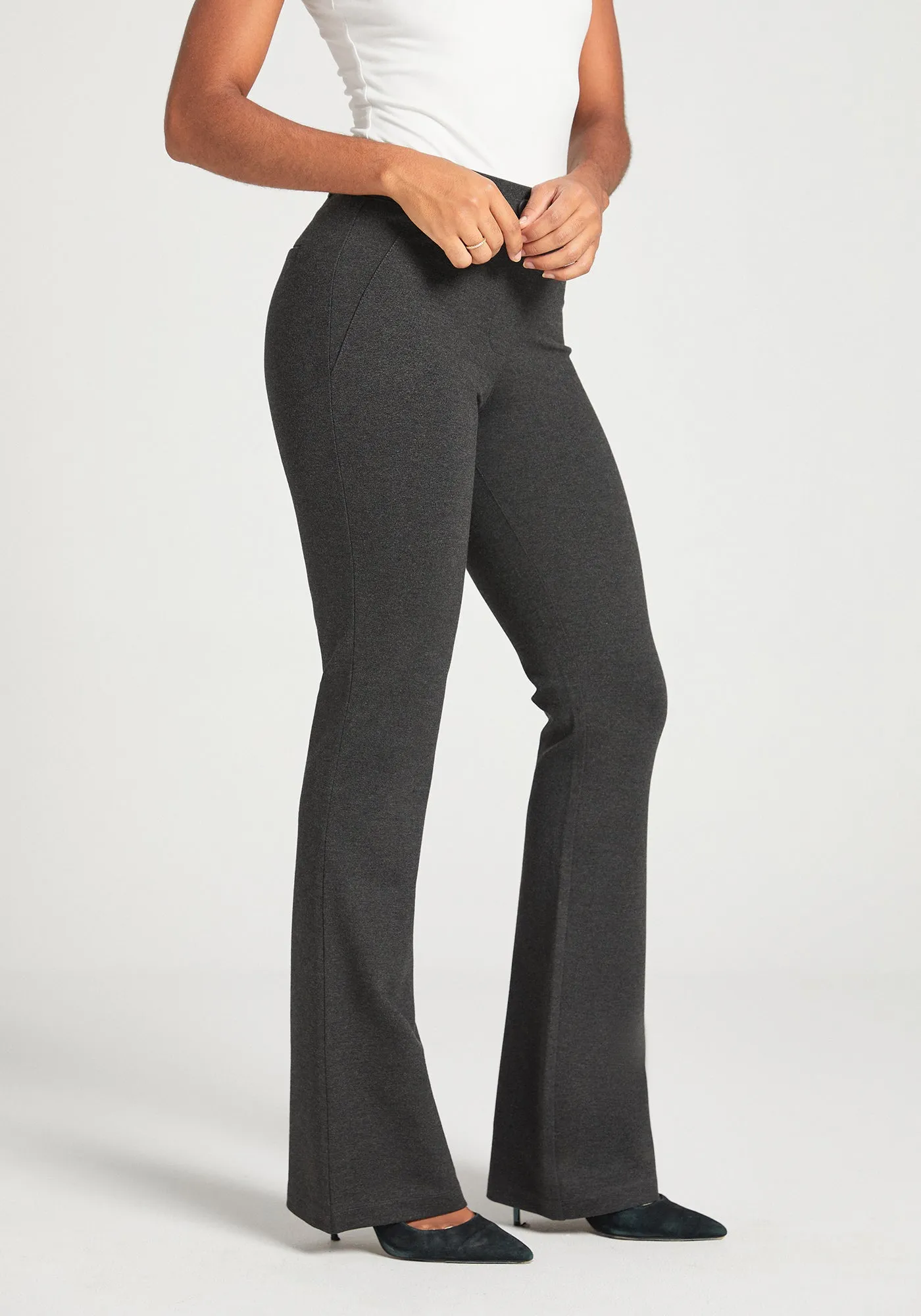 Classic Dress Pant Yoga Pant | Bootcut (Charcoal)