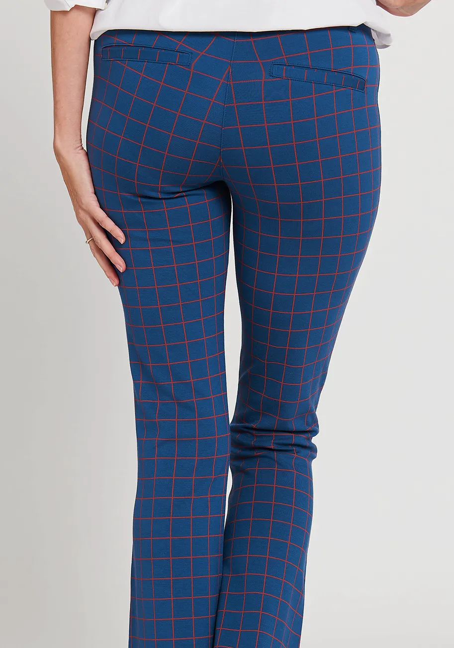 Classic Dress Pant Yoga Pant | Bootcut (Tomato Check)