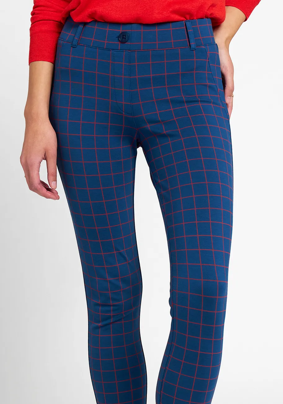 Classic Dress Pant Yoga Pant | Skinny (Tomato Check)