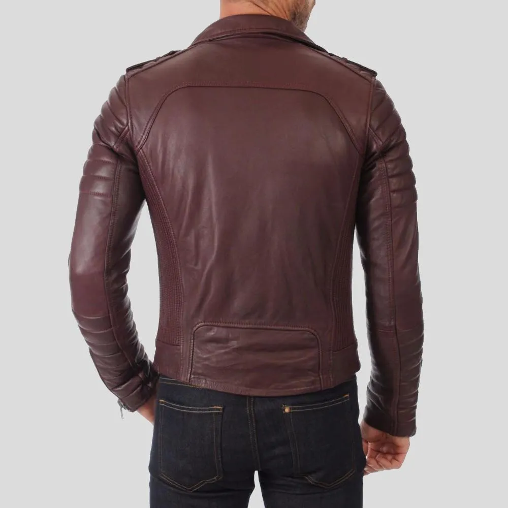 Cyro Brown Quilted Leather Jacket