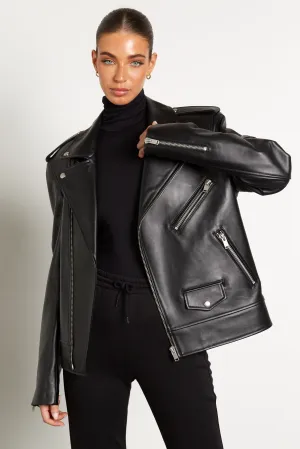 Dion Leather Biker Jacket