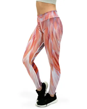 Flamingo Feathers Yoga Pants