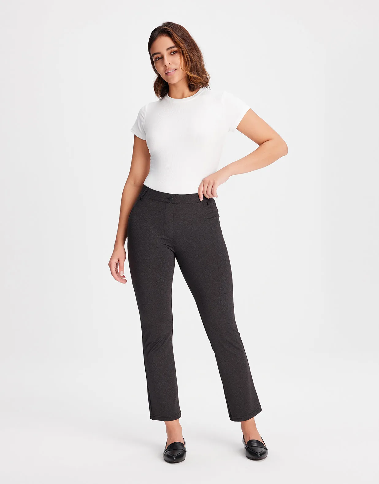 Flare Cropped Yoga Dress Pants