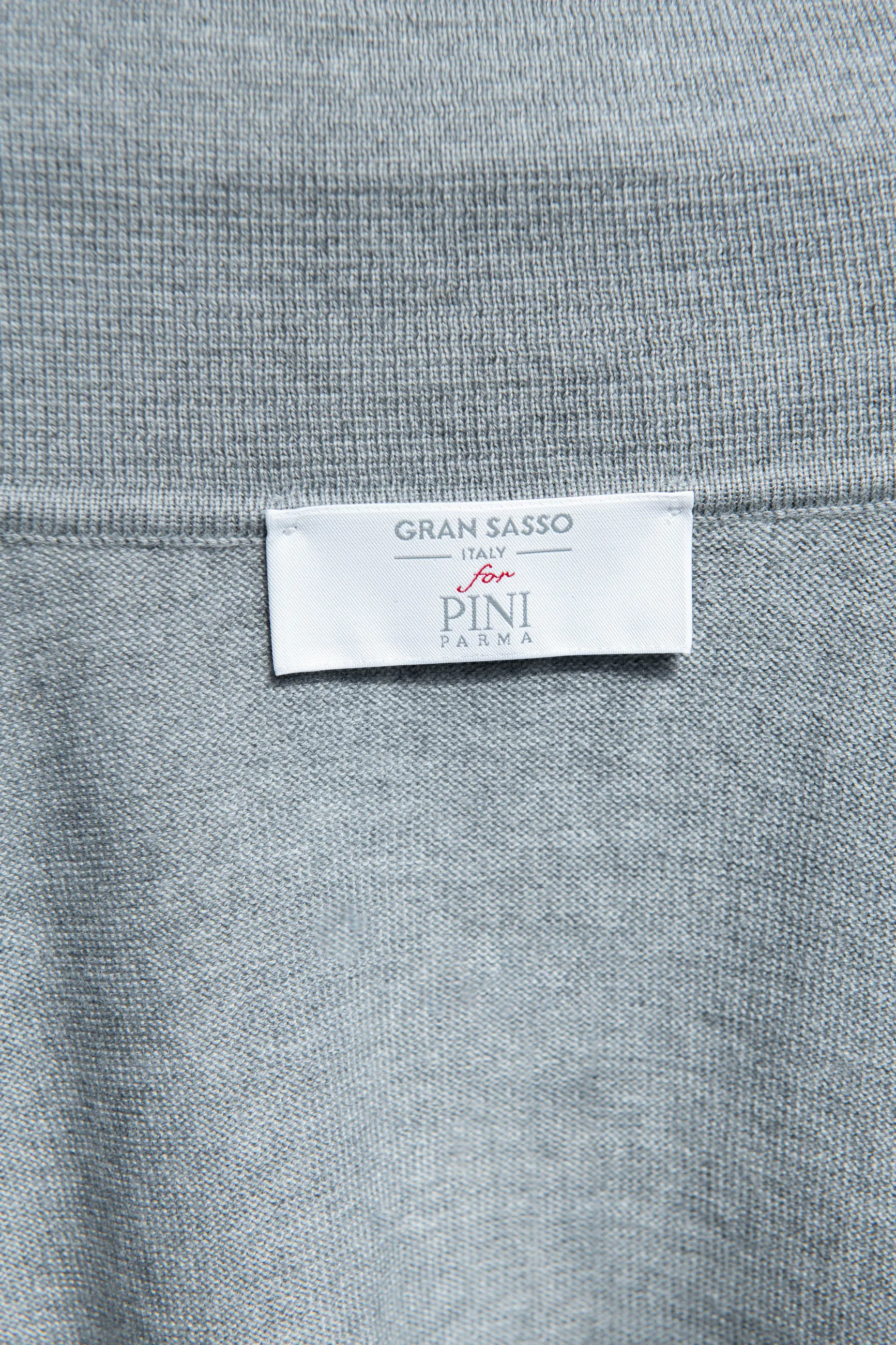 Grey Merino polo – Made in Italy