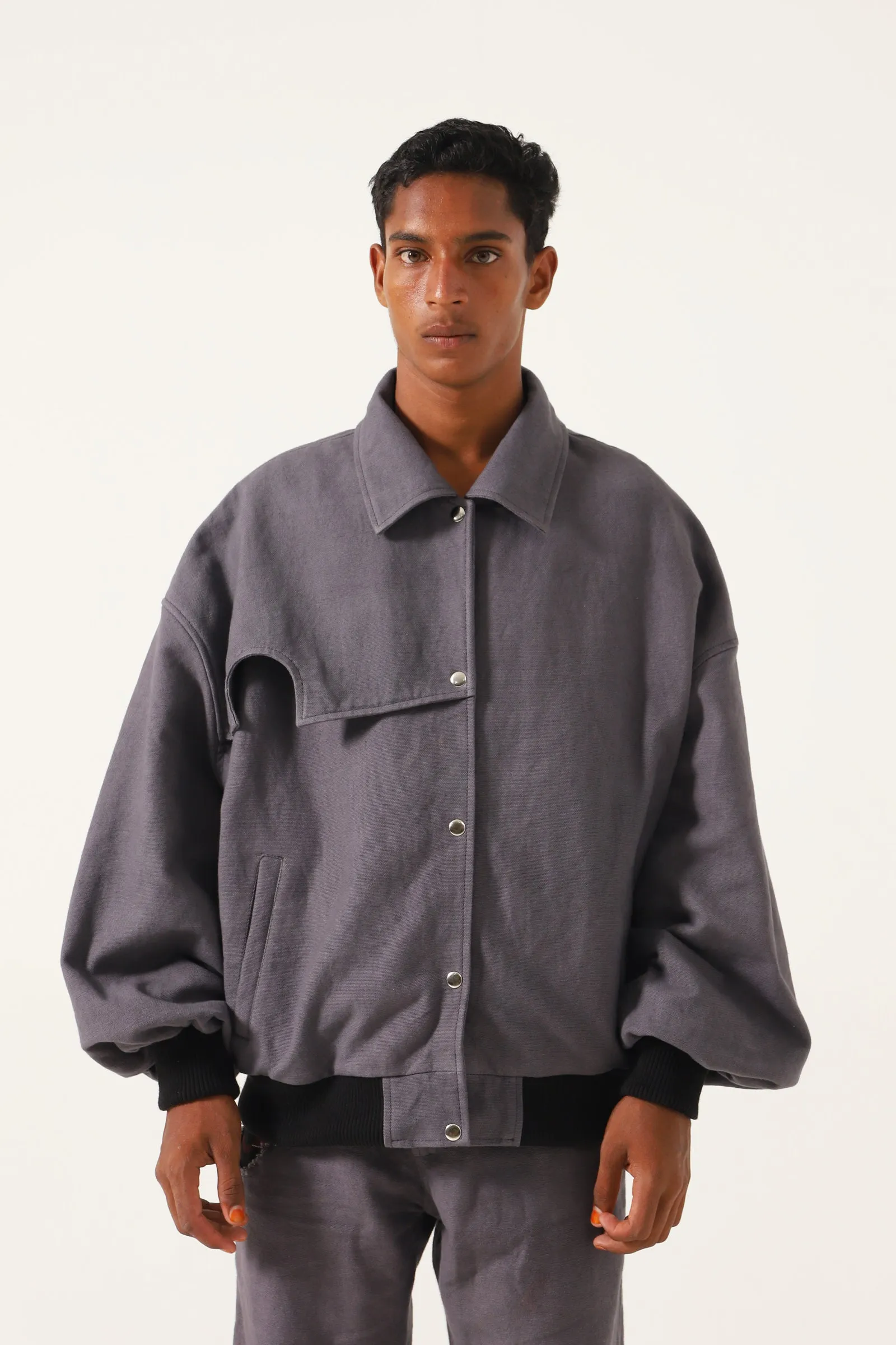 HANDWOVEN OVERSIZED BOMBER