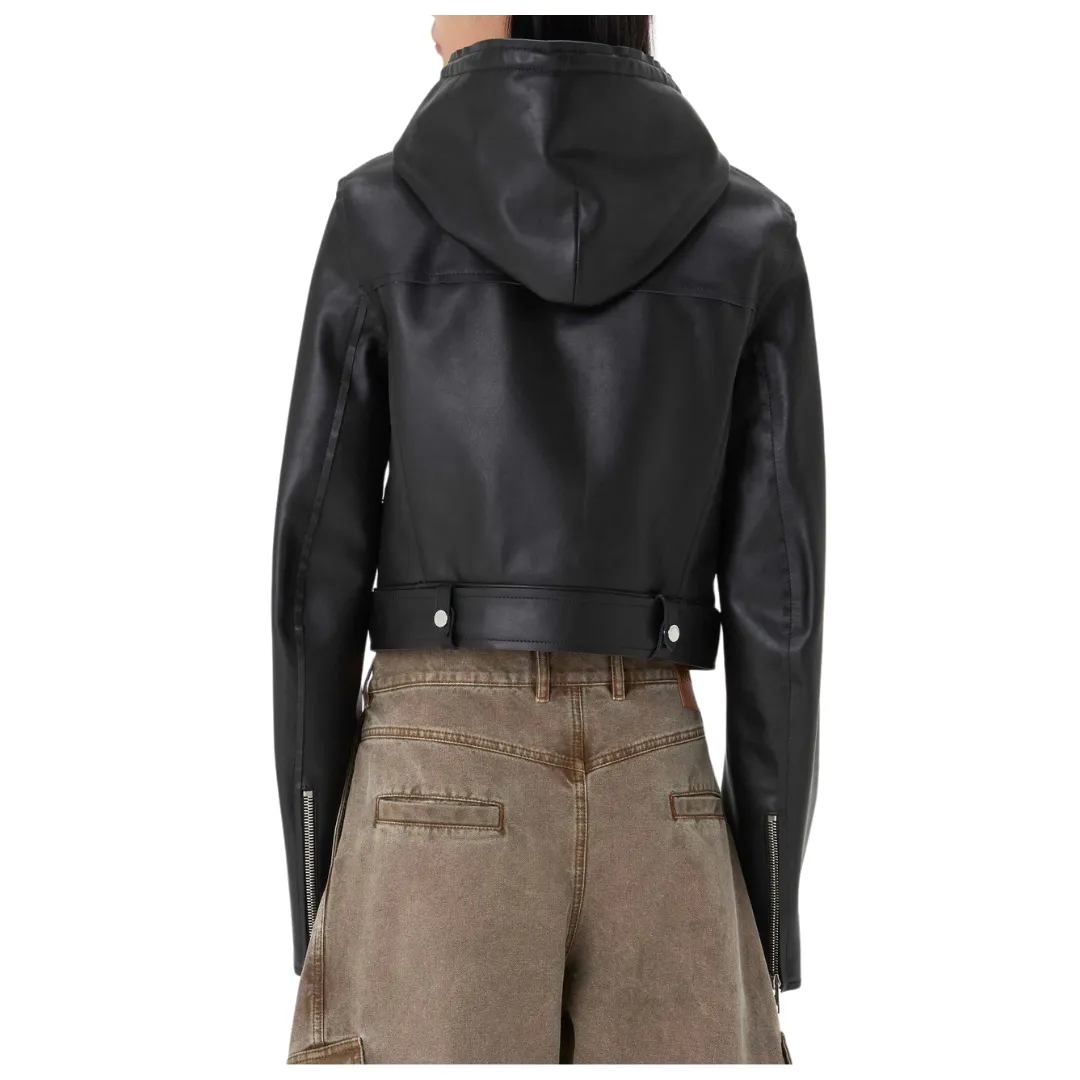 Hooded Biker Jacket