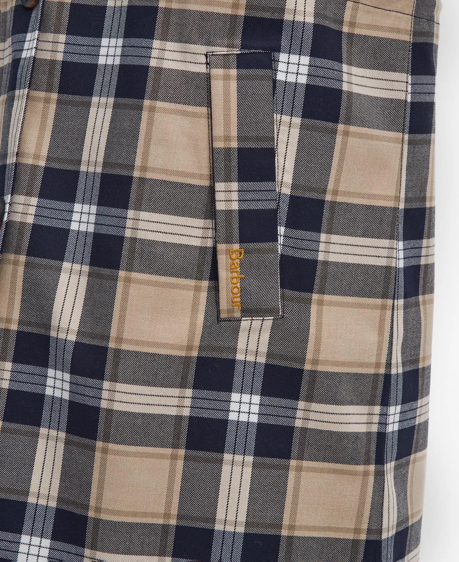 Iris Tartan Waterproof Jacket White Pepper Navy Check