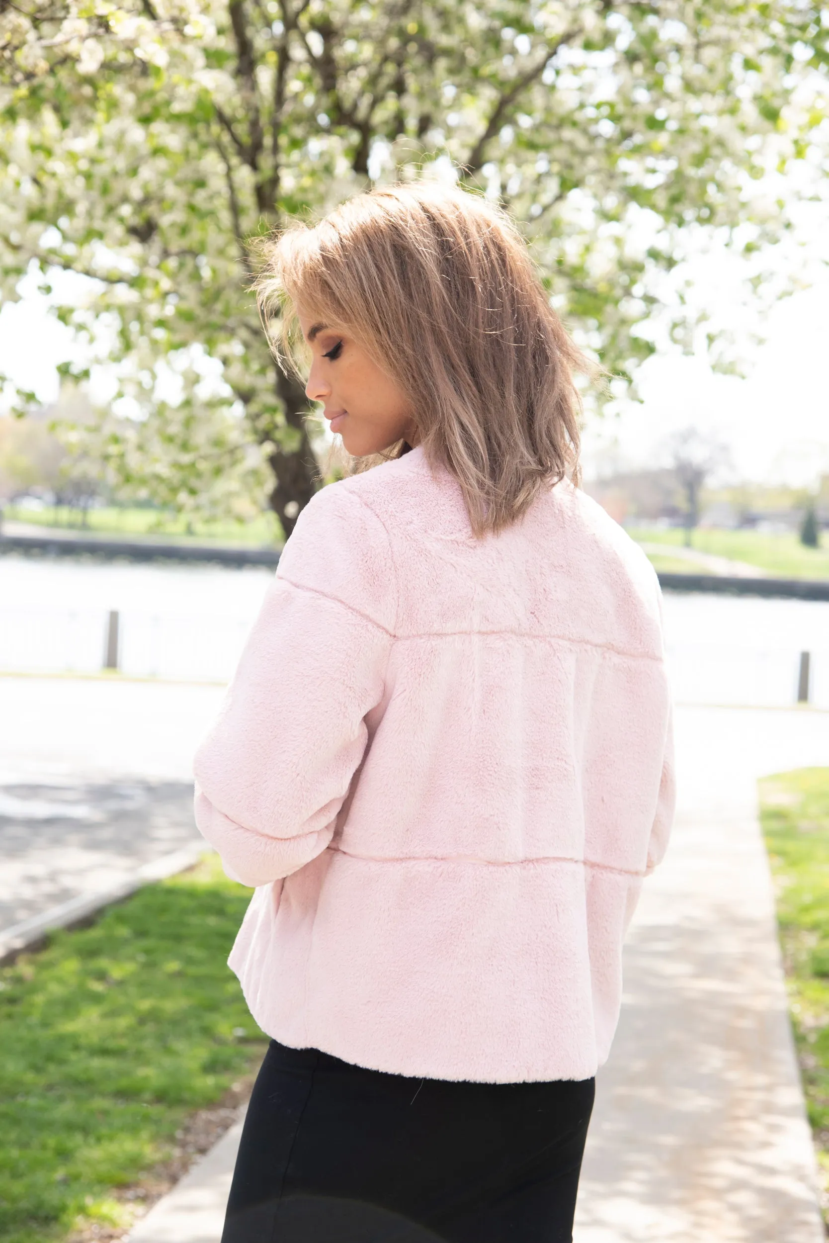 La Fiorentina | Faux Fur Jacket | Pink