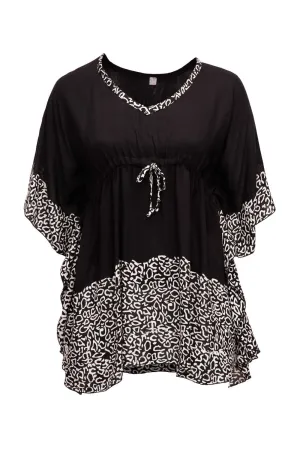 Leopard Print Kaftan Top