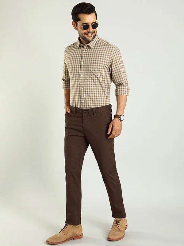 Men Brooklyn Fit Cotton Blend Trouser