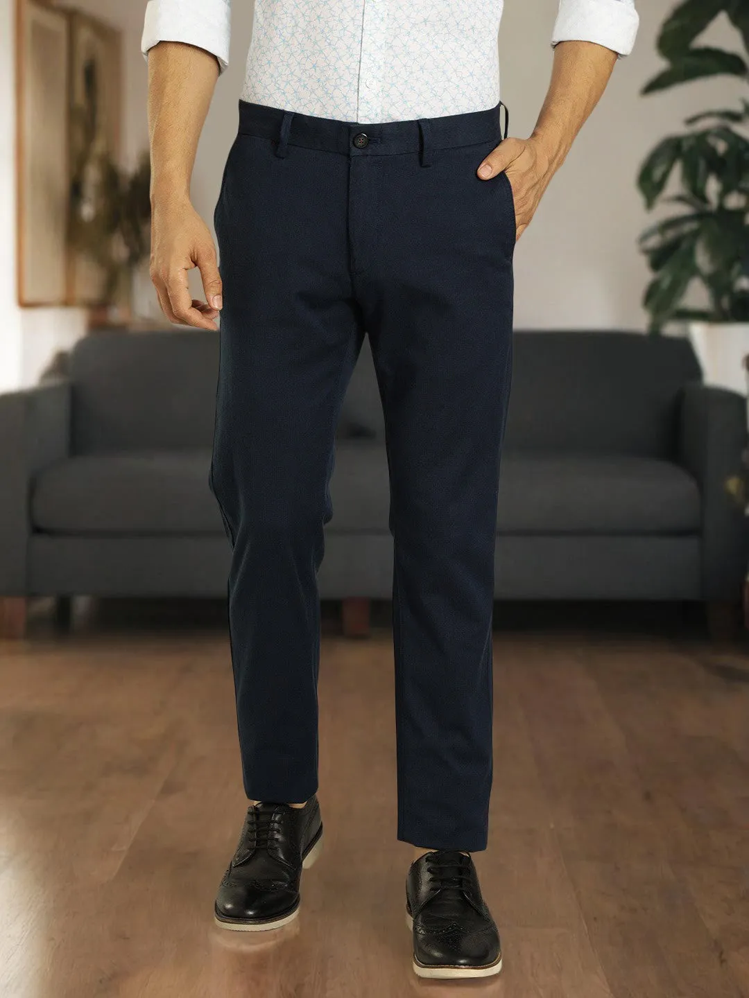 Men Brooklyn Fit Cotton Stretch Trouser