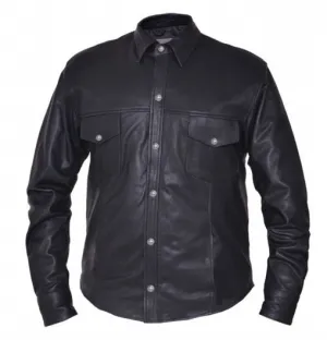 Mens PREMIUM Lightweight Leather Shirt