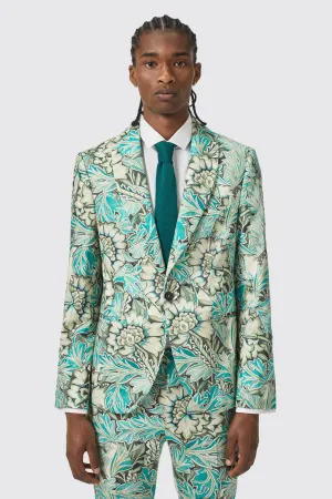 Morris Slim Fit Floral Green Jacket