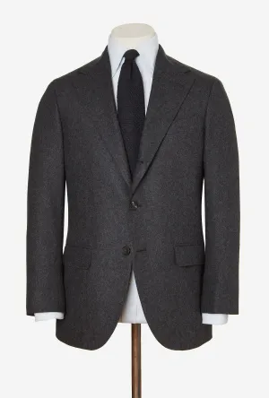 Suit Single Breasted Charcoal Flannel