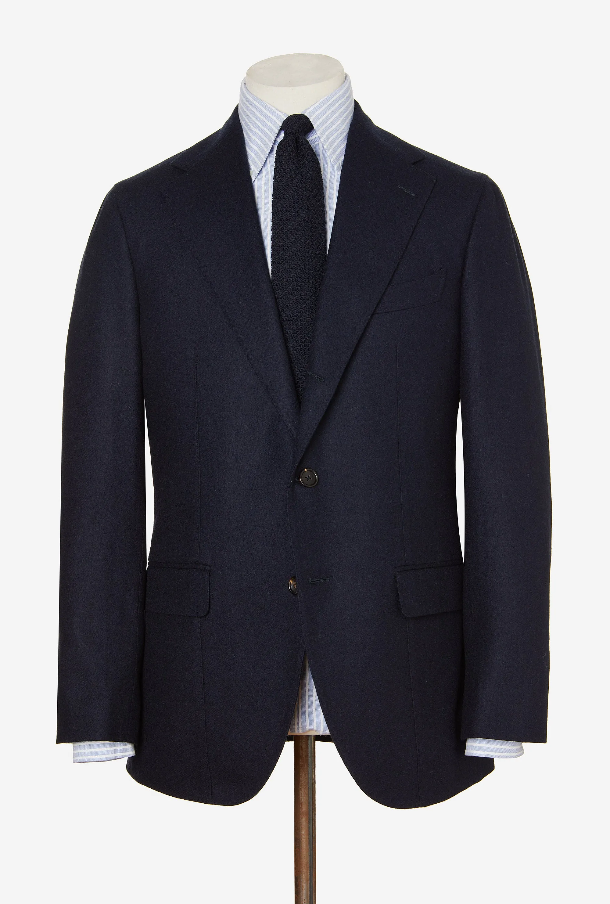 Suit Single Breasted Navy Flannel