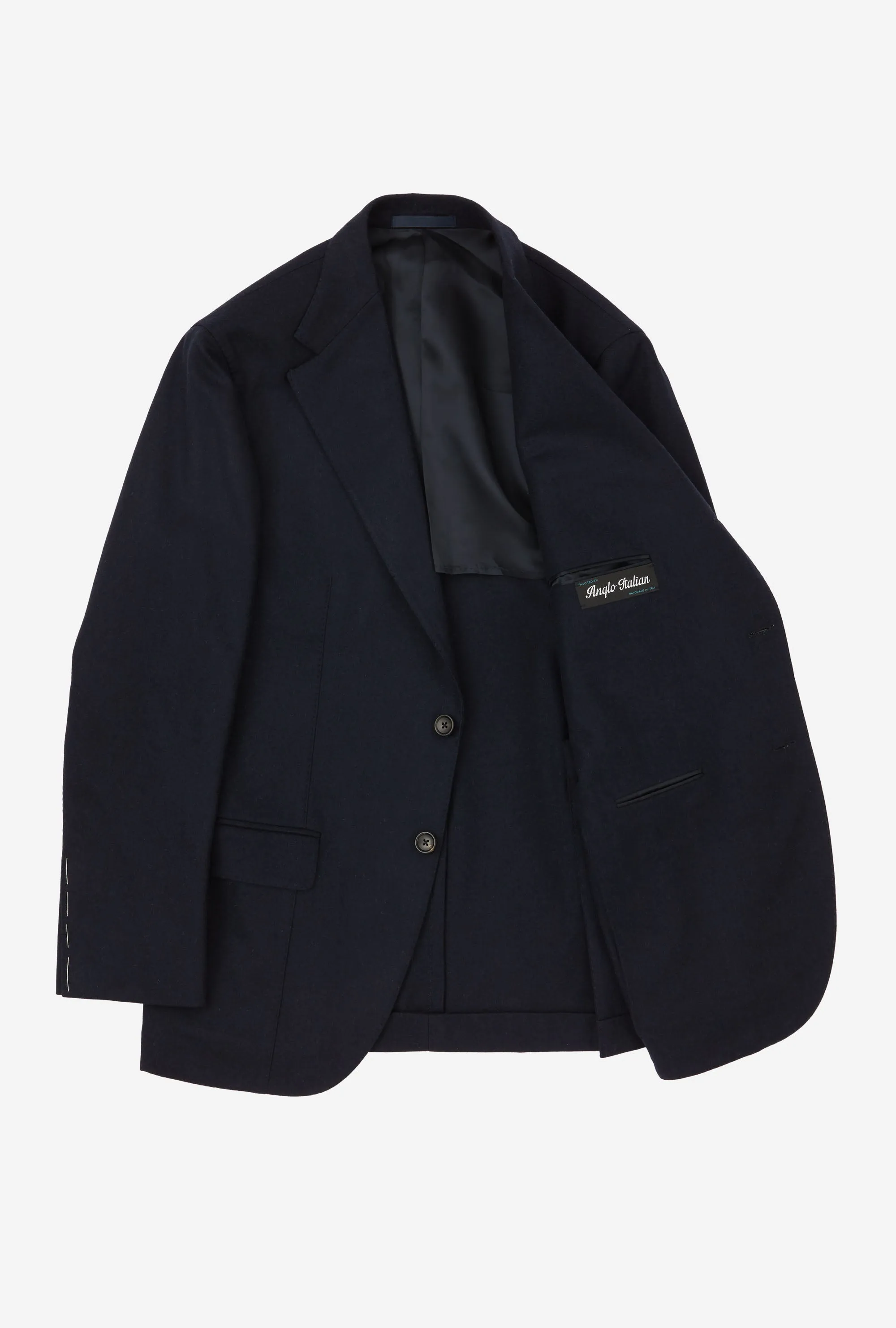 Suit Single Breasted Navy Flannel